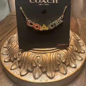 Coach Vibrant Multicolor Letter Necklace